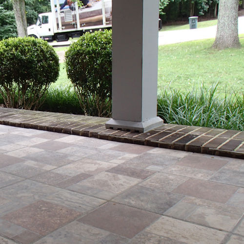 Sinking concrete porch Sunken concrete front porch