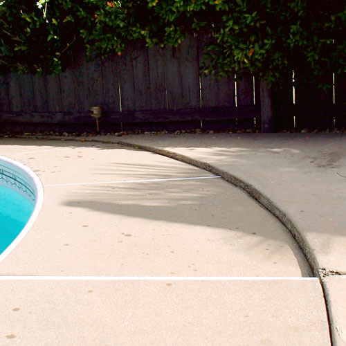Uneven concrete pool deck Sinking concrete pool deck