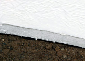 Insulation installed on a crawl space floor in San Bernardino