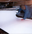 Glendale insulation being installed in a crawl space.