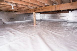 crawl space vapor barrier in Glendale installed by our contractors