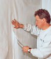 Glendale, California installation in progress of a crawl space vapor barrier
