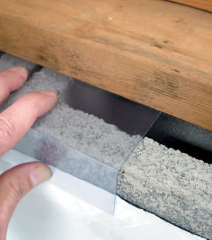 Block wall clear covering for wet crawl spaces in Corona