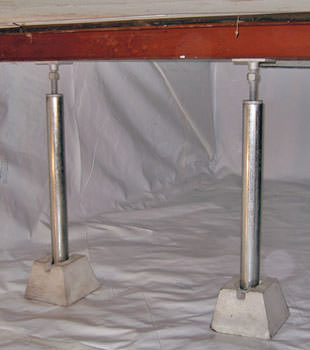 Crawl space jack posts